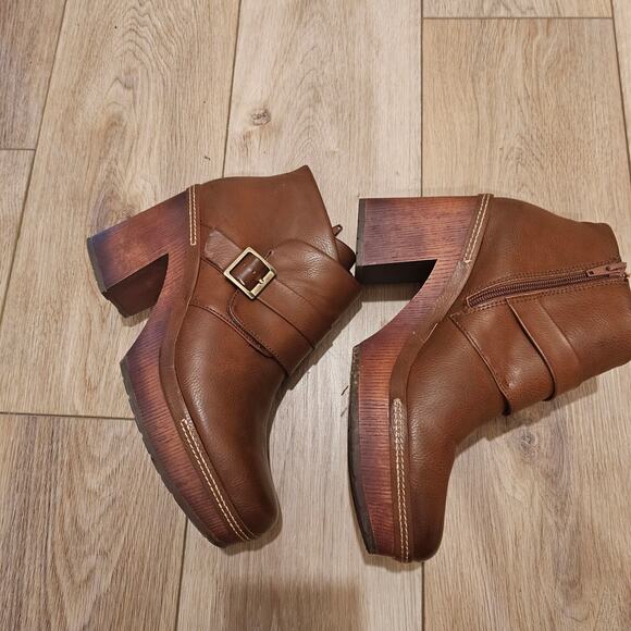 KORKS Stacey Brown Platform Ankle Boots Size 10 - Picture 5 of 8